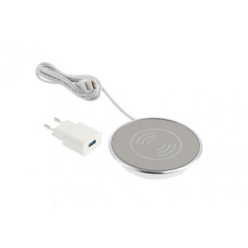 Бездротовий зарядний пристрій LUX, з блоком живлення, кабель USB 2м