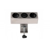 Подовжувач GTV настільний Sofito, 2-schuko, USB A+C, кабель 1,5m, інокс