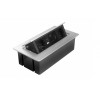 Подовжувач GTV врізний MultiSoft 2xSCHUKO, 2х USB 2,1A (A+C)+RJ45,+HDMI кабель 1,5 м, алюміній