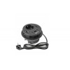 Подовжувач GTV врізний круглий Rondo, 1-schuko, 1-USB A+2-USB C, RJ45, 1-HDMI, кабель 1,5m, чорний