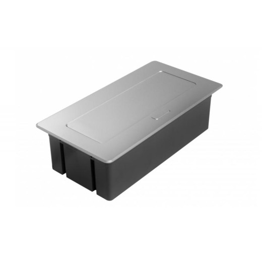 Подовжувач GTV врізний MultiSoft 2xSCHUKO, 2х USB 2,1A (A+C)+RJ45,+HDMI кабель 1,5 м, алюміній