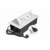 Подовжувач GTV врізний MultiSoft 2xSCHUKO, 2х USB 2,1A (A+C)+RJ45,+HDMI кабель 1,5 м, білий