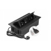 Подовжувач GTV врізний MultiSoft 2xSCHUKO, 2х USB 2,1A (A+C)+RJ45,+HDMI кабель 1,5 м, чорний