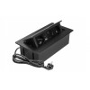 Подовжувач GTV врізний MultiSoft 2xSCHUKO, 2х USB 2,1A (A+C)+RJ45,+HDMI кабель 1,5 м, чорний