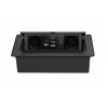 Подовжувач GTV врізний MultiSoft 2xSCHUKO, 2х USB 2,1A (A+C)+RJ45,+HDMI кабель 1,5 м, чорний