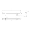 Ручка рейлинговая GIFF RE1004/96 L=156 RS хром