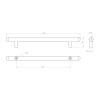 Ручка рейлинговая GIFF RE1004/160 L=220 RS хром