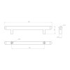 Ручка рейлинговая GIFF RE1004/128 L=188 RS хром