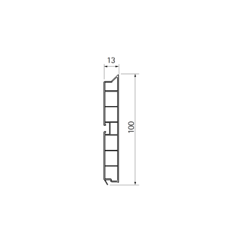 Планка цокольная Volpato L=4000 H=100 алюминий браш