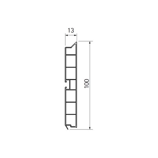 Планка цокольна Volpato L=4000 H=100 хром дзеркальний