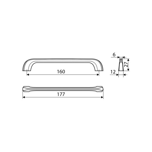 Ручка скоба Gamet UU05-0160-G0004 хром