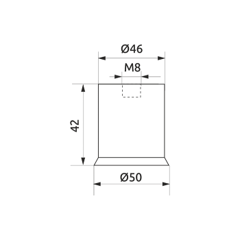 Втулка распорная с гайкой d=50 GIFF черный