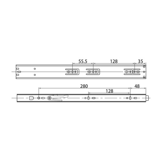 Направляюча повного висунення One Touch GIFF PRIME L=400 H=45