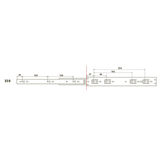 Направляющая полного выдвижения LinkenSystem STRONG L=350 H=45 (17746)