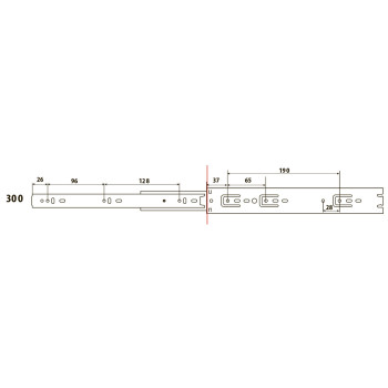 Направляющая полного выдвижения LinkenSystem STRONG L=300 H=45 (18833)