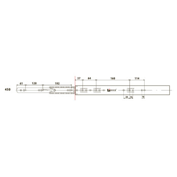 Направляющая полного выдвижения (Touch Latch) LinkenSystem L=450 H=45 (12714)