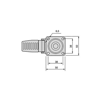 Ролик с площадкой и тормозом GIFF Design d=35 прозрачный