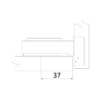 Петля накладная с доводчиком Clip-on GIFF d=35 H=0 никель