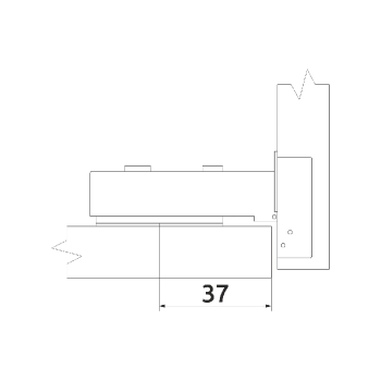 Петля накладная с доводчиком Clip-on ALVA d=35 H=0 никель