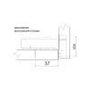 Петля накладна без пружини Slide-on GIFF Т1 d=35 Н=0 нікель