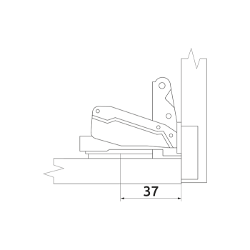 Петля накладная Slide-on GIFF 175* d=35 никель