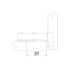 Петля накладная (мини) с доводчиком Slide-on GIFF d=26 Н=0 никель