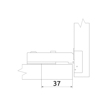 Петля накладная (мини) с доводчиком Slide-on GIFF d=26 Н=0 никель