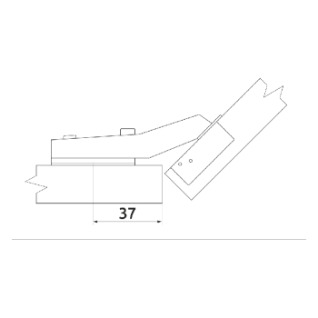 Петля накладная Slide-on GIFF 135* d=35 никель