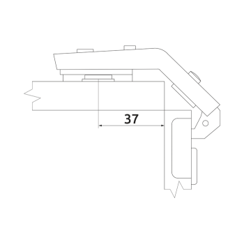 Петля накладная Slide-on GIFF 25*+ 90* d=35 никель
