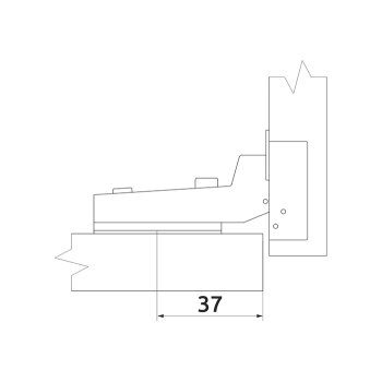 Петля полунакладная Slide-on GIFF Т2 d=35 Н=0 никель