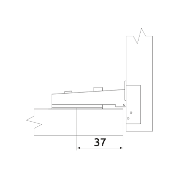 Петля накладная (мини) Slide-on ALVA d=26 Н=0 никель
