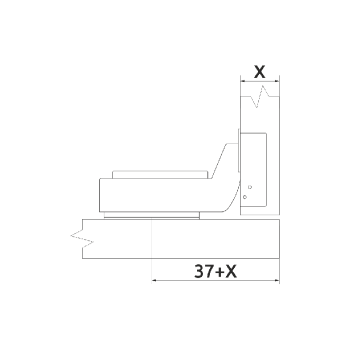 Петля вкладная с доводчиком Clip-on GIFF d=35 H=0 никель