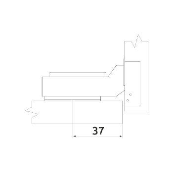 Петля полунакладная с доводчиком Clip-on GIFF d=35 H=0 никель