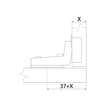 Петля вкладная Slide-on ALVA d=35 Н=0 никель