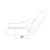 Петля накладная Slide-on GIFF 120* d=35 никель