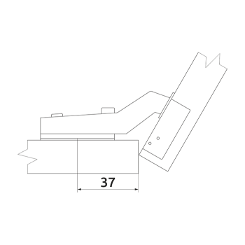 Петля накладная Slide-on GIFF 120* d=35 никель