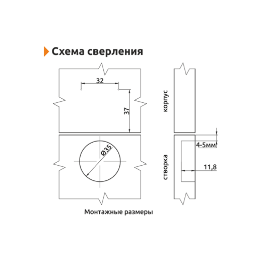 Петля накладная Slide-on GIFF 120* d=35 никель