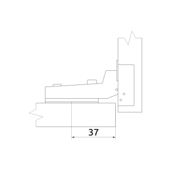 Петля полунакладная Slide-on GIFF Т1 d=35 Н=0 никель