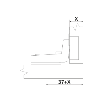Петля вкладная Slide-on GIFF Т1 d=35 Н=0 никель