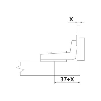 Петля вкладная для стекла Slide-on GIFF d=26 Н=0 никель