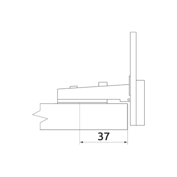Петля накладная для стекла Slide-on GIFF d=26 Н=0 никель