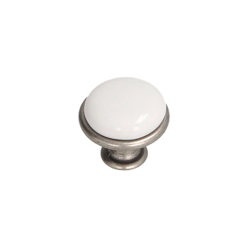 Ручка кнопка Gamet GP19-GA011-WHT-0 патинований нікель