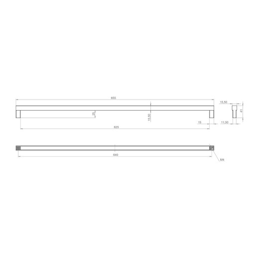Ручка рейлинговая Virno Lines 409/640 черный