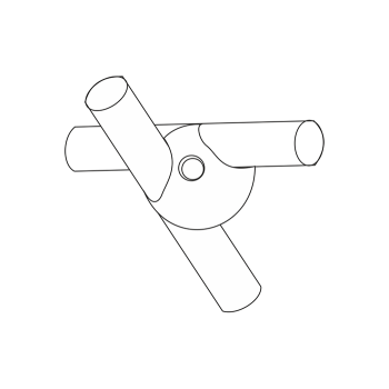 R-6DX Муфта двойная правая GIFF хром