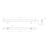 Ручка рейлинговая GIFF RE1004/192 L=272 RS хром