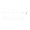 Ручка рейлинговая GIFF RE1004/480 L=560 RS хром