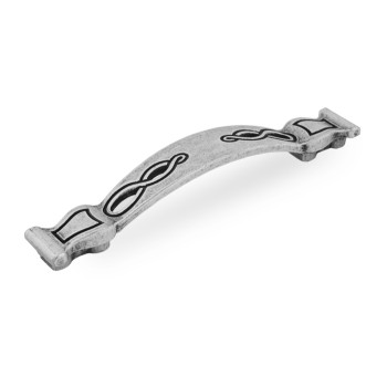 Ручка скоба Virno Style Antique 293/96 серебро винтаж