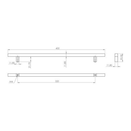 Ручка рейлінгова GIFF 1/254/320 алюміній