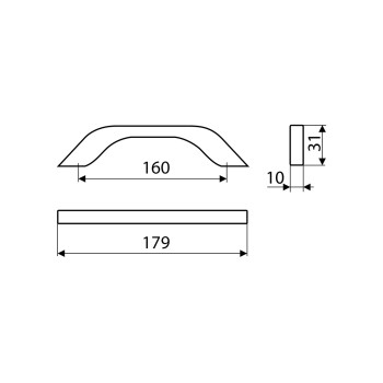 Ручка скоба Gamet UU17-0160-G0007 нержавеющая сталь