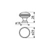 Ручка кнопка Gamet GR49-G0031 античное серебро